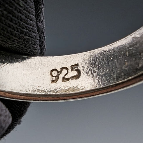 英国ヴィンテージ ジュエリー 純銀製 シンプルピンキーリング 指輪